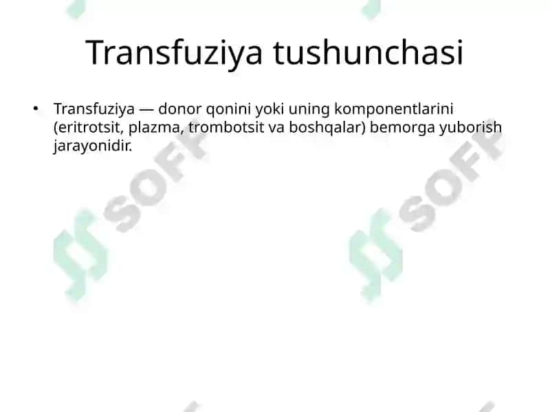 Infuziya va Transfuziya 6
