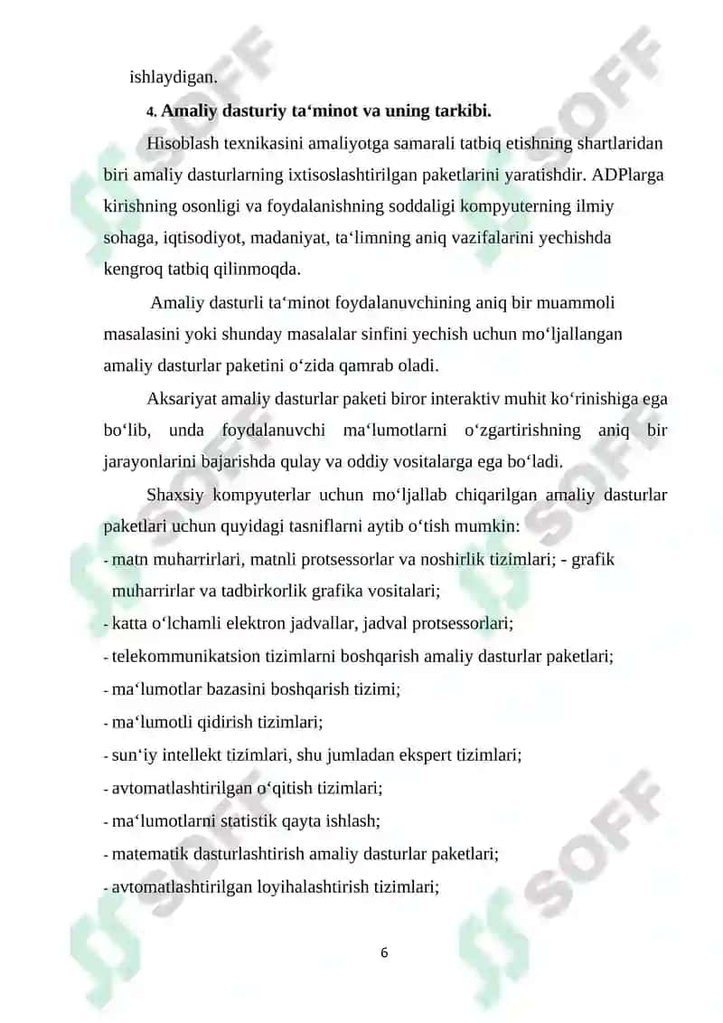 Kompyuterning Dasturiy Ta‘minoti 6