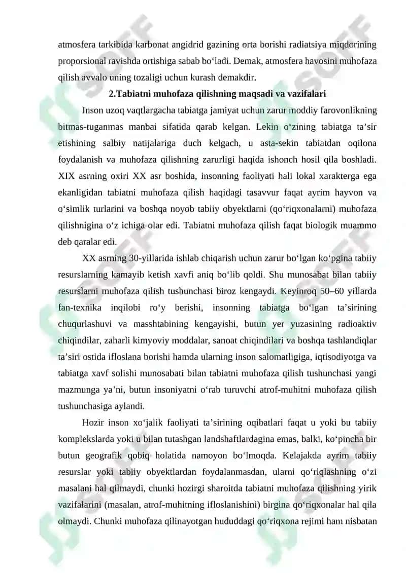 TABIATNI MUHOFAZA QILISH 6