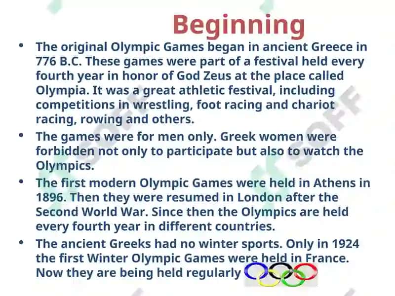 The Olympic Games(The Olympics) 6
