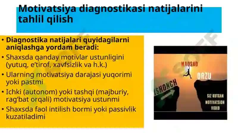 Shaxsning motivatsion sohasi psixodiagnostikasi 6