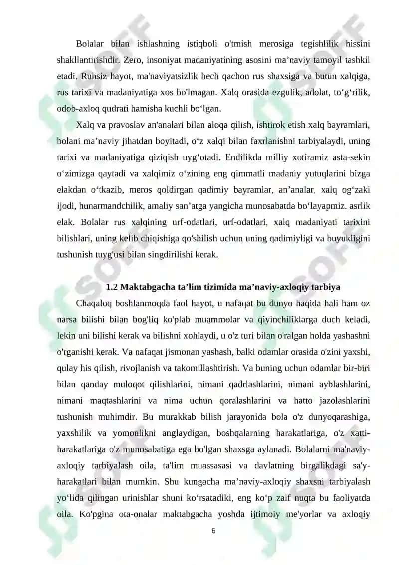 MA’NAVIY-AXLOQIY FAZILATLARNI TARBIYALASH 6