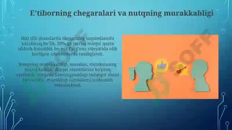 Nutq va diqqatning oʻzaro bogʻliqligi 6