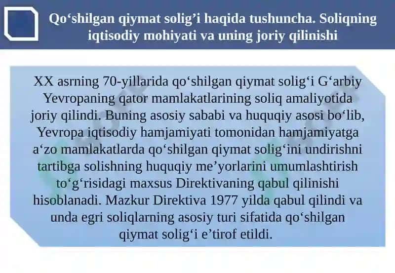 Qo‘shilgan qiymat solig‘i 6