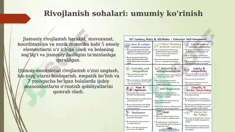 "Birinchi qadam" Davlat o'quv dasturi 6