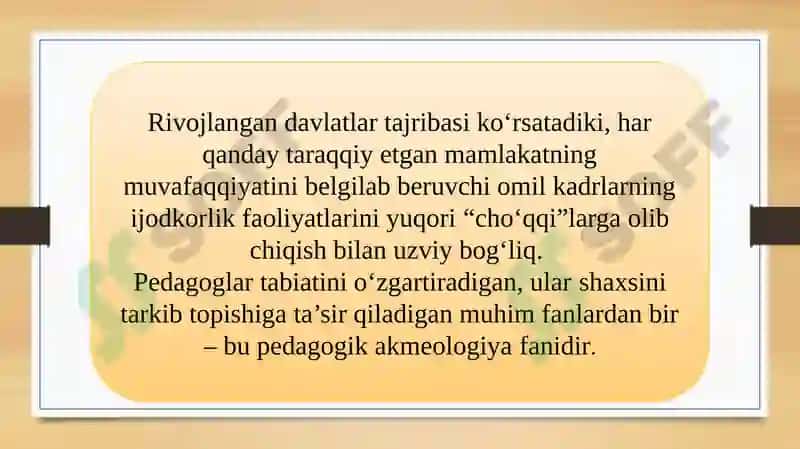 Akmeologiya fanidan ta'lim 6