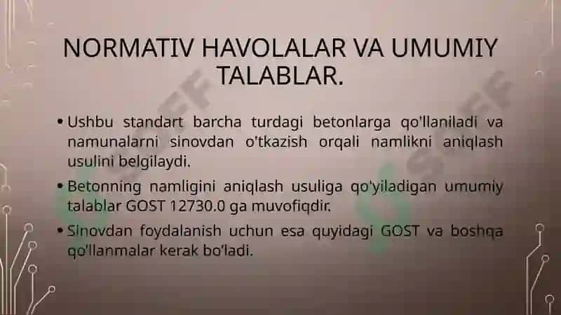 GOST 12730.2-2020 BETON Namlikni aniqlashusuli 6