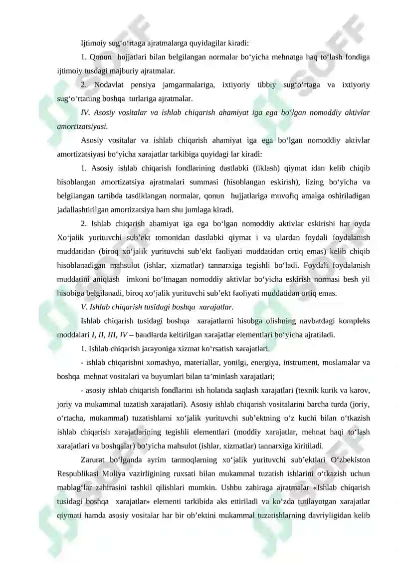 Sanoatda tannarx, foyda va ishlab chiqarish rentabelligi 6