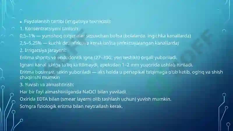 ildiz kanaliga ishlov beruvchi suyuqliklar 6