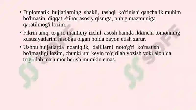 Diplomatik yozishmalar 6