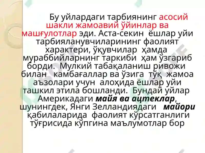Педагогик Ғояларнинг ривожланиш тарихи 6