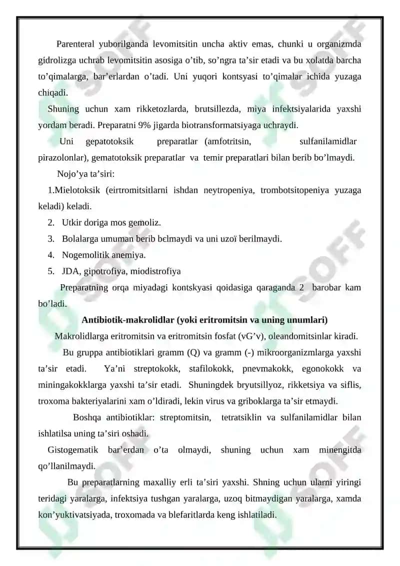 Kimyoterapiya va antibiotiklar 6