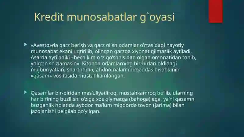 Zardushtiylik(Avesto) dagiiqtisodiyg’oyalar 6