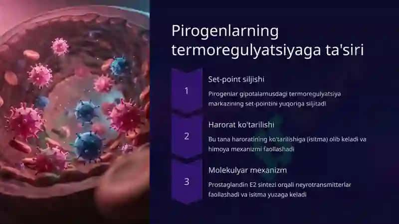 Pirogen moddalar va termoregulyatsiya 6