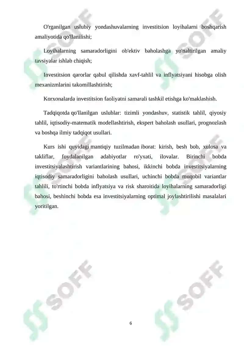 Loyihani sifat boshqaruvi 6