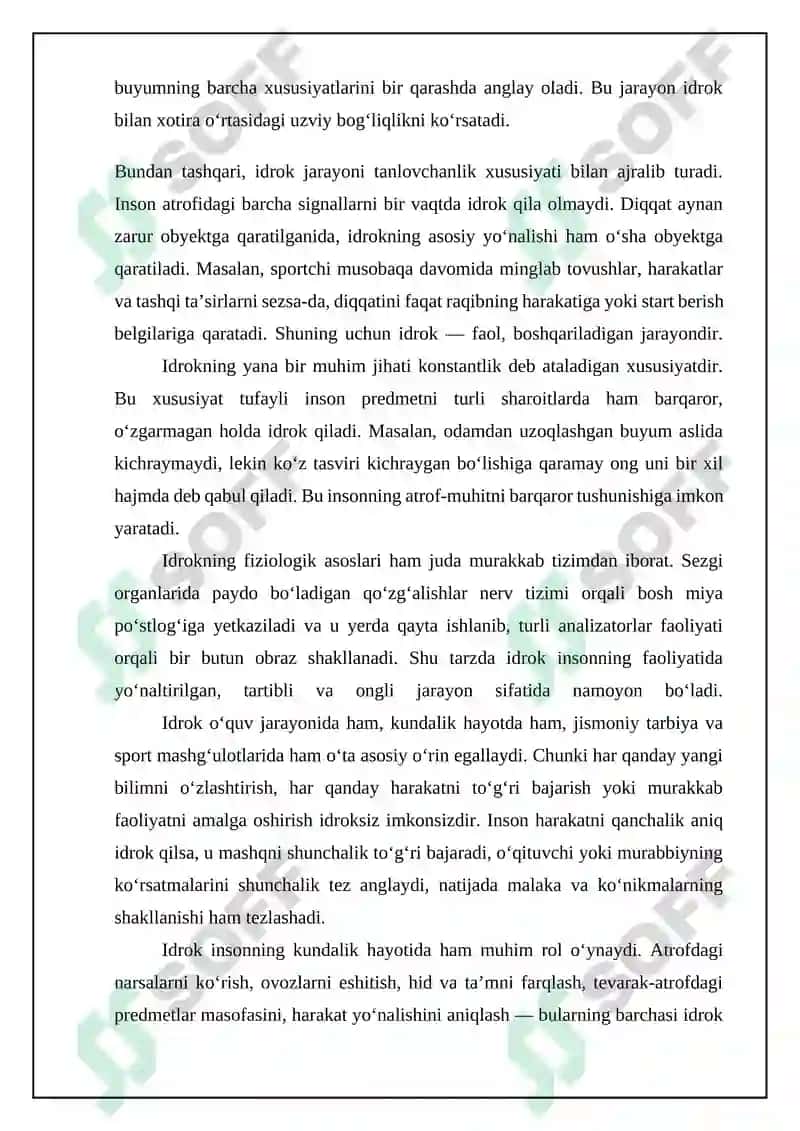 harakatni idrok qilish 6