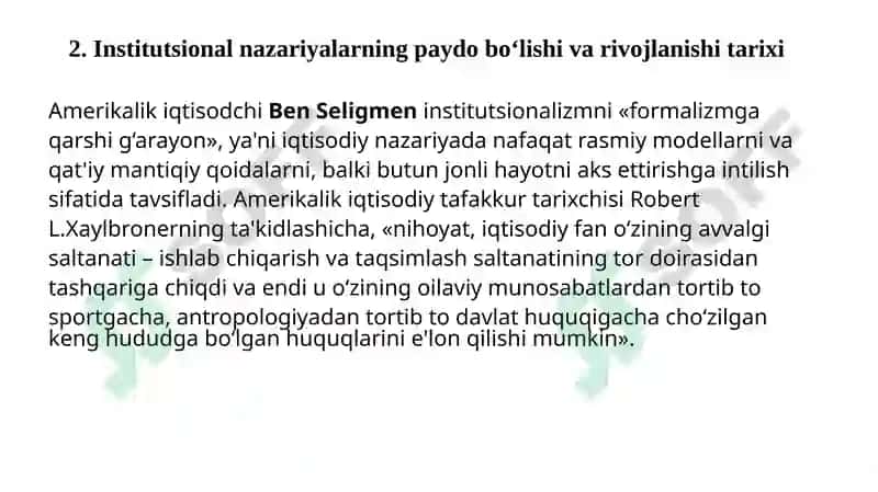 Institutsional iqtisodiyot 6
