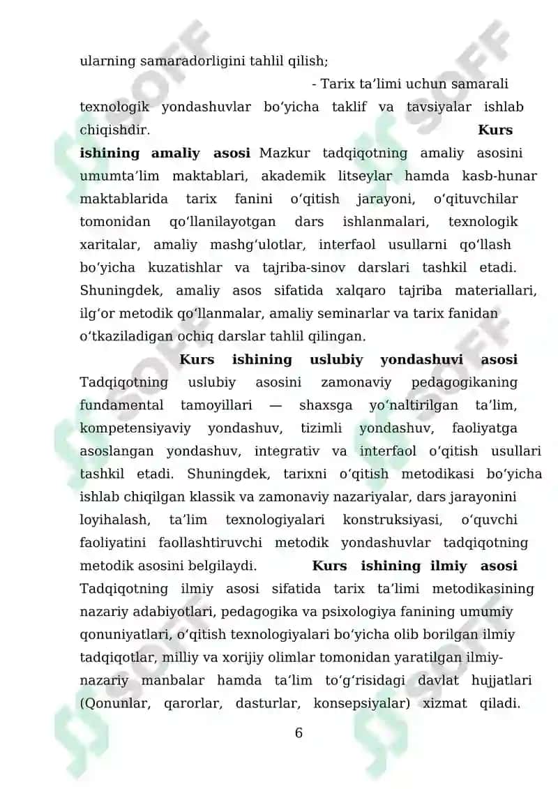Tarix O’qitish Metodikasi 6