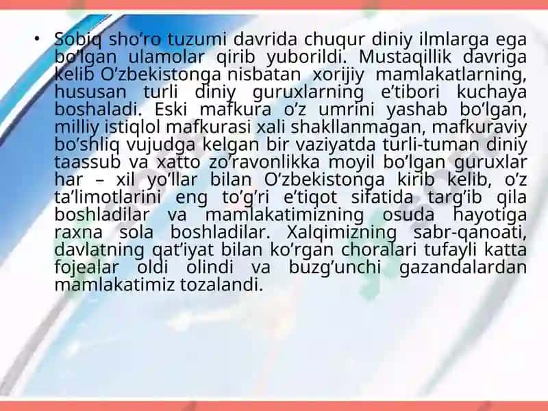 Dunyoviylik dahriylik emas 6