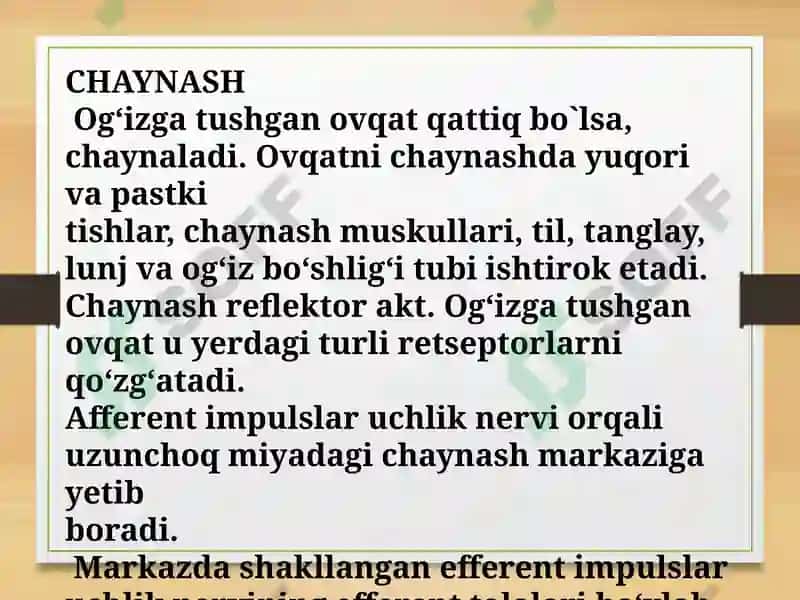 HAZM FIZIOLOGIYASI 6