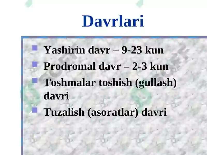 Bolalarda qizamiq kasalligi 6