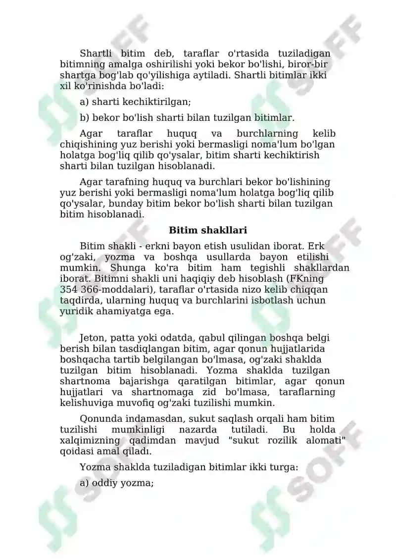Bitimlar tushunchasi haqida umumiy ma'lumot 6