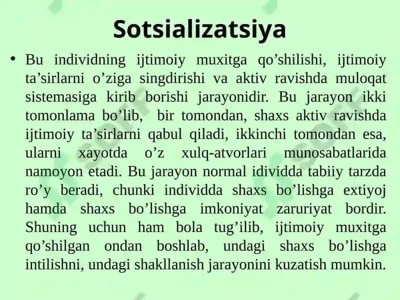 Shaxs Ijtimoiy Psixologiyasi 6