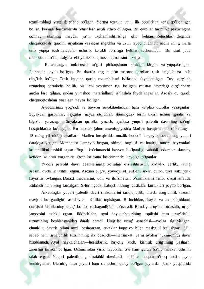 Paleolit davri xususiyatlari 6