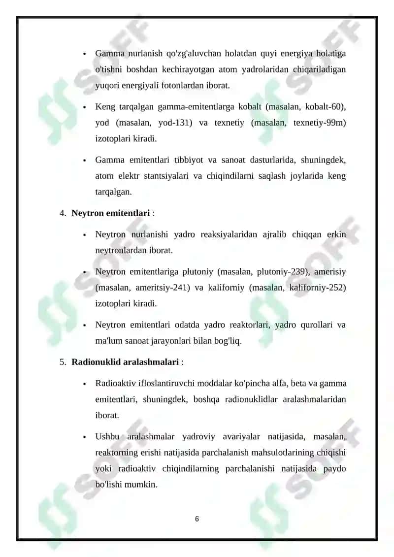 Radioaktiv ifloslanish 6