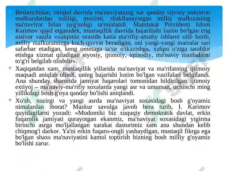 Milliy istiqlol va ma'naviyat 6