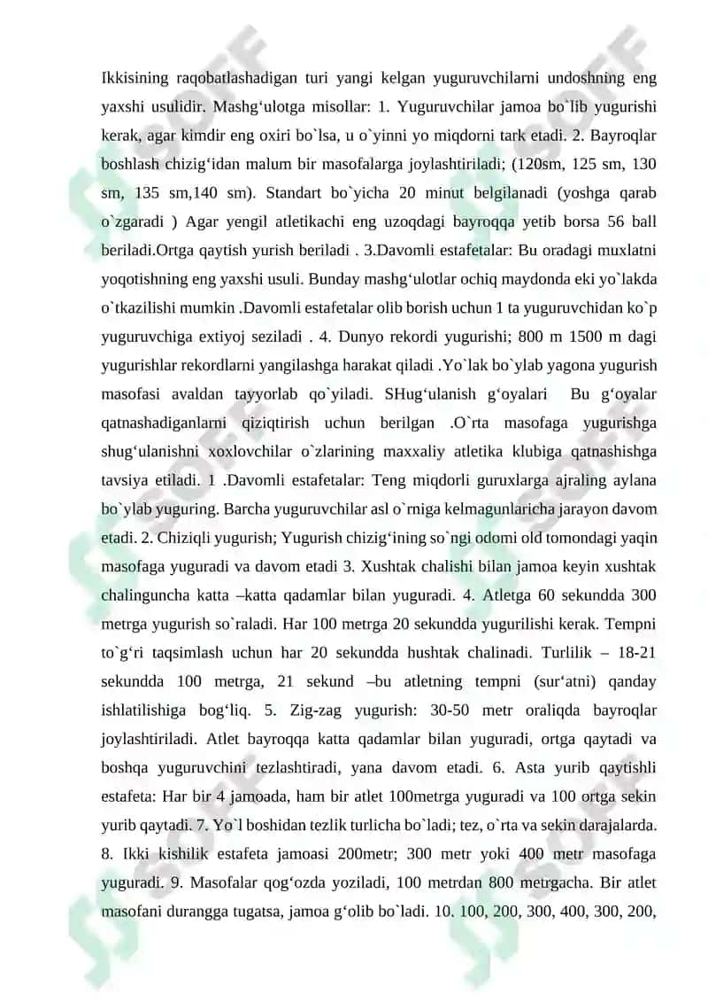 Yengil atletika mashqlari texnikasini takomillashtirish 6