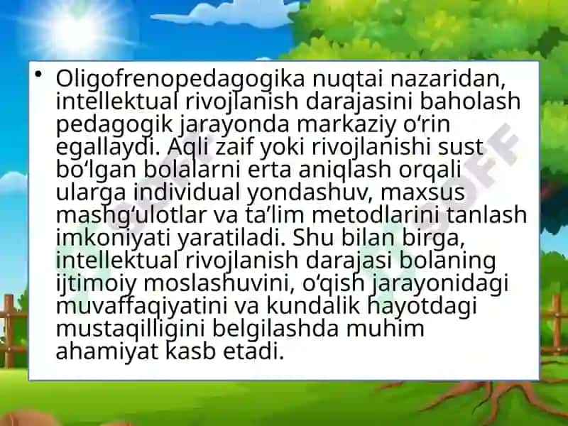 INTELLEKTUAL RIVOJLANISH DARAJASINI ANIQLASH METODLARI 6