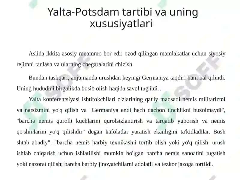 Yevropamamlakatlarixalqarovadiplomatikmunosabatlartizimida(1945-1991yy.) 6