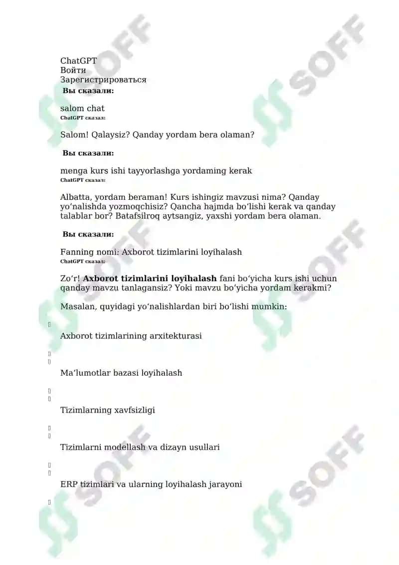 LOYIHALASH  UMUMIY KARYERA UCHUN 6