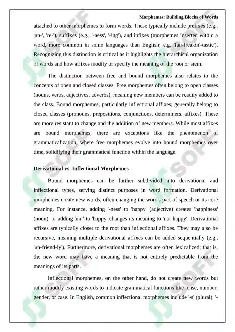 Morphemic Structure of Words 6