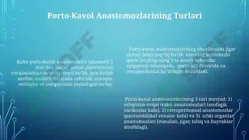 Kava-Kavol, Porto-Kavol Anastomozlar 6