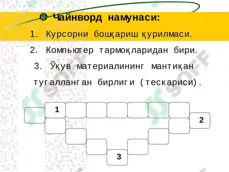 Информатика ва ахборот тeхнологиялари фанини ўқитиш услублари 6