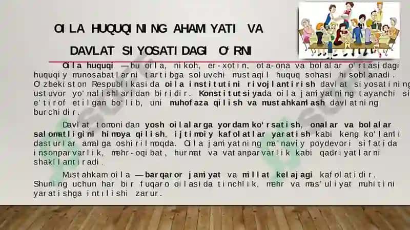 Oilahuquqining konstitutsiyavi yasosi 6