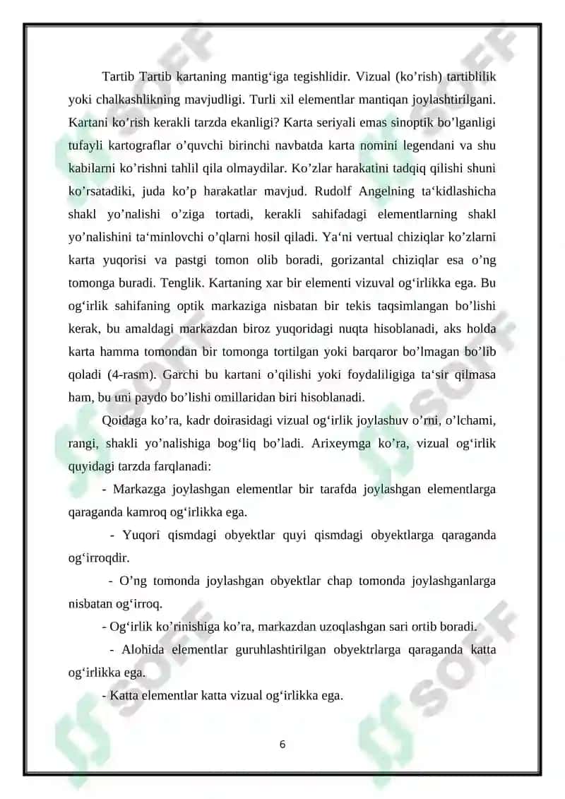 KARTALARNI BEZASH VA RELYEFNING PLASTIK TASVIRLANISHI 6