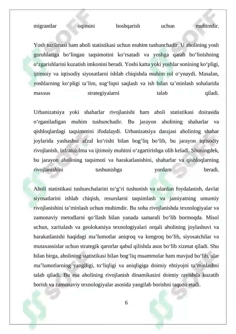 Aholi statistikasi 6