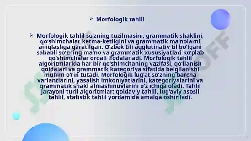 Kompyuterlingvistikasi tarmoqlari 6