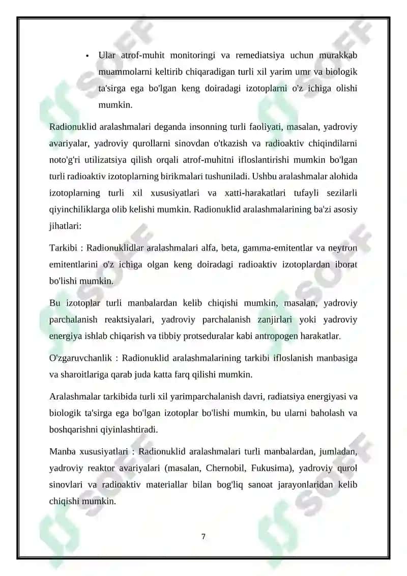 Radioaktiv ifloslanish 7