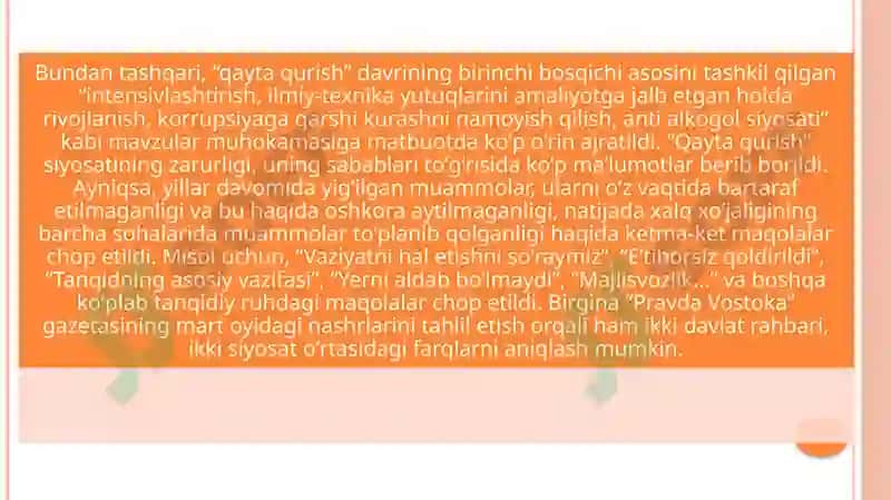 O’zbekistonda “Qayta Qurish” yilarida 7