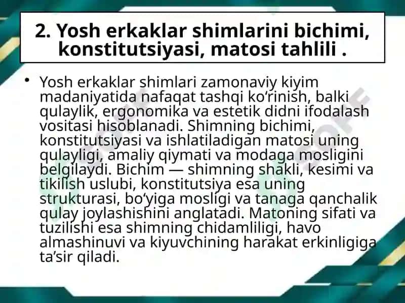 Yosherkaklar kiyimlari da zamonaviy moda ta'limini 7