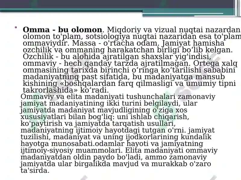 Badiiy filmlar va ommaviy ma'daniyat 7