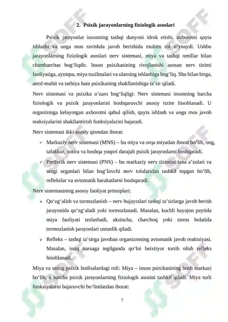 Psihika va psihik hodisalar olami 7