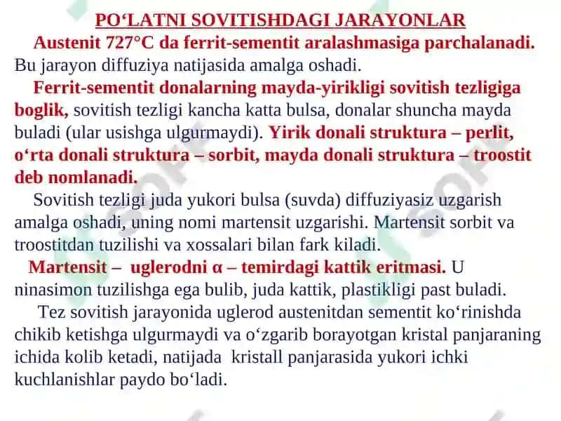 Qotishmalarni termik ishlash 7