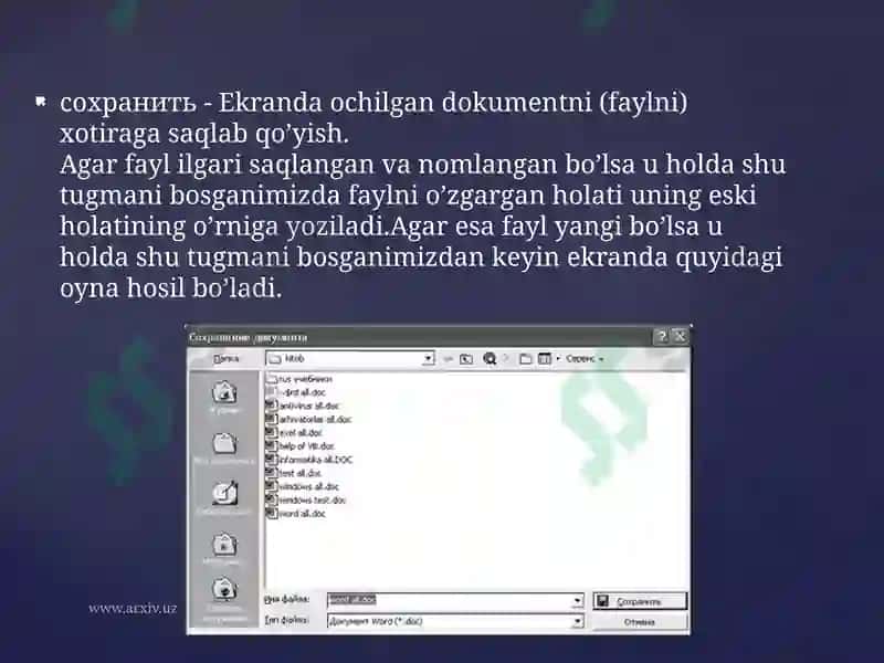 WORD dasturi 7
