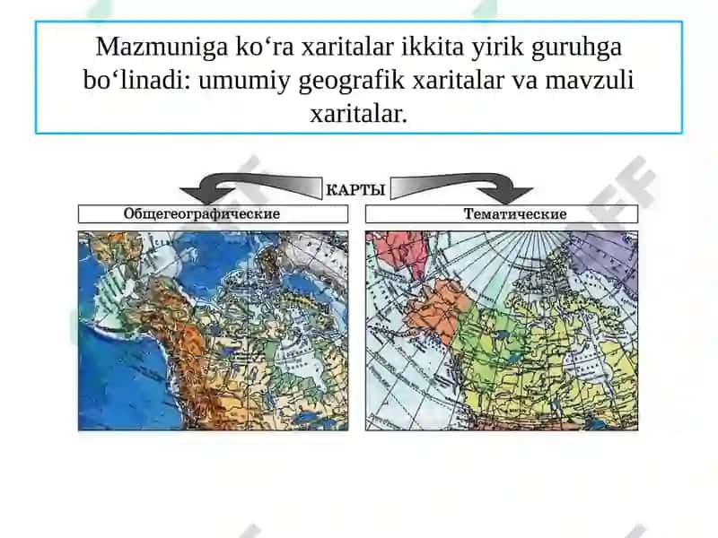 Xaritalarning Turlari va Ulardan Foydalanish 7