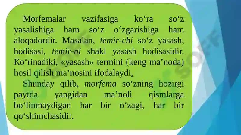 O‘zbektilida asos va qo‘shimchalar imlosi 7